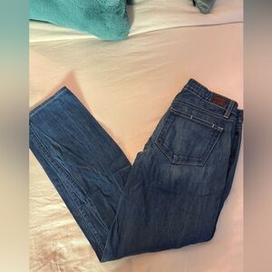 PAIGE Dark Blue Straight Jeans